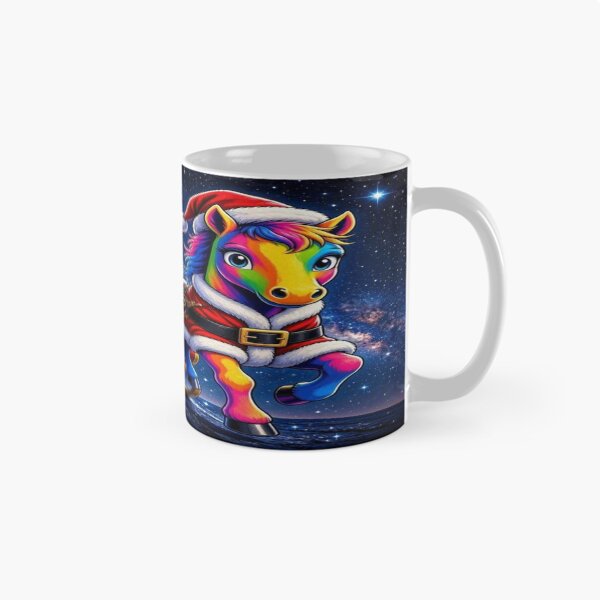 Item preview, Rainbow Christmas Unicorn in Cosmic Sleigh designed and sold by Breezes-of-Ida.