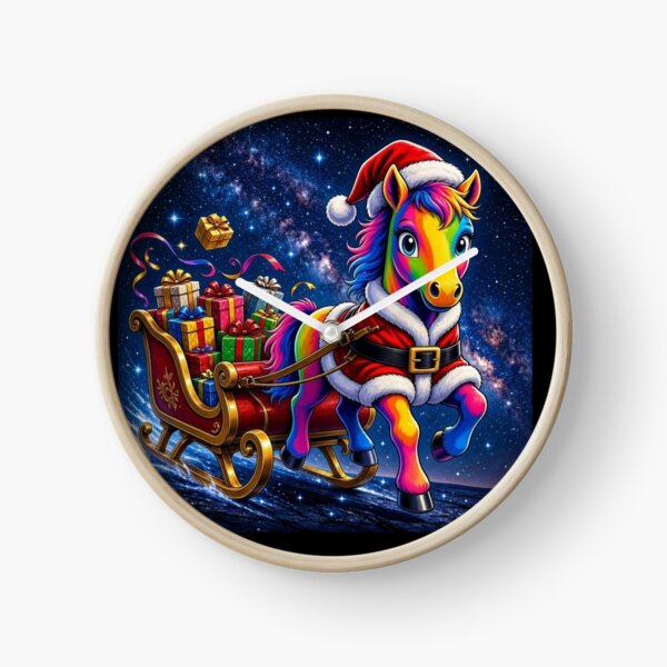 Item preview, Rainbow Christmas Unicorn in Cosmic Sleigh designed and sold by Breezes-of-Ida.
