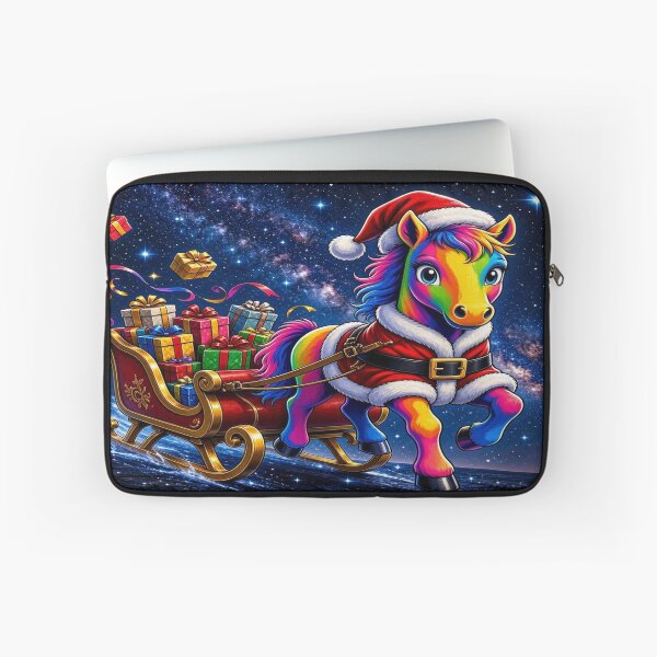 Item preview, Rainbow Christmas Unicorn in Cosmic Sleigh designed and sold by Breezes-of-Ida.
