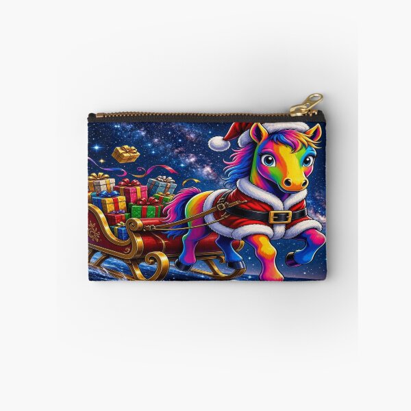 Item preview, Rainbow Christmas Unicorn in Cosmic Sleigh designed and sold by Breezes-of-Ida.
