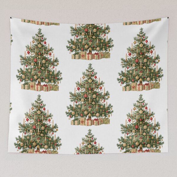 Item preview, Vintage Victorian Christmas tree card designed and sold by MendaciousMina.