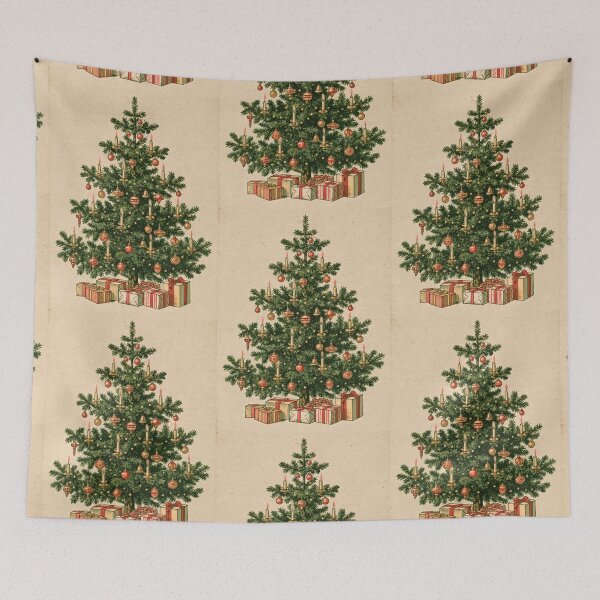 Item preview, Vintage Victorian Christmas tree card designed and sold by MendaciousMina.