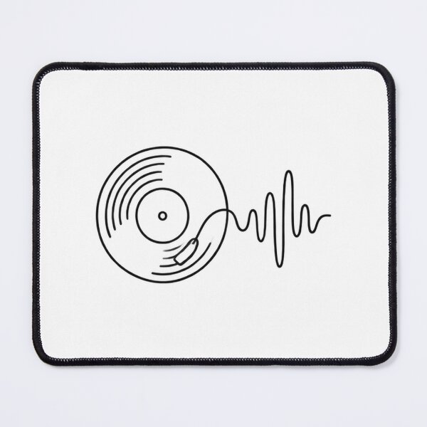 Item preview, Vinyl Record Music Wave Line Art designed and sold by LineArtDrawing.