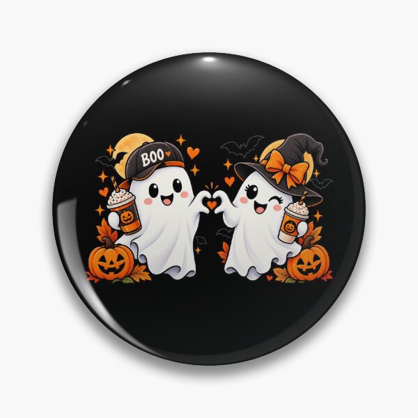 Item preview, Halloween Couple Matching Cute Ghost Couple Gift Spooky Style designed and sold by Corvoria.