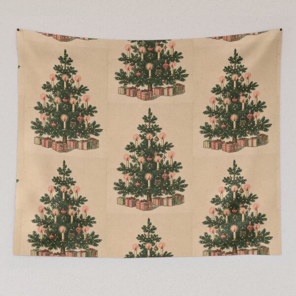 Item preview, Vintage Victorian Christmas tree card designed and sold by MendaciousMina.