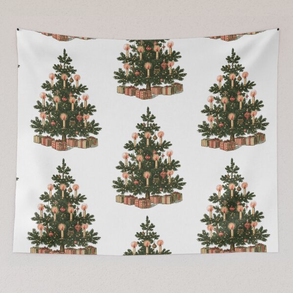 Item preview, Vintage Victorian Christmas tree card designed and sold by MendaciousMina.