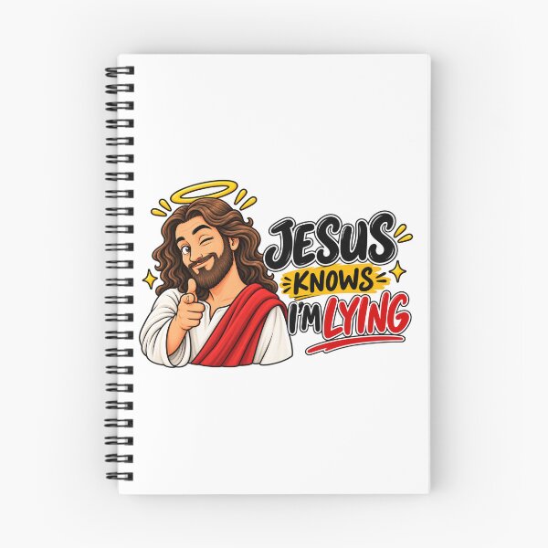 Item preview, Jesus Knows I'm Lying Funny Christian Meme Sticker – Humorous Religious Quote, Faith Humor, Christian Gift designed and sold by StickyDelights.