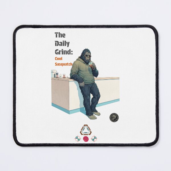 Item preview, The Daily Grind - Casual Sasquatch / Bigfoot with Iced Coffee designed and sold by Whimsy Trail Co.