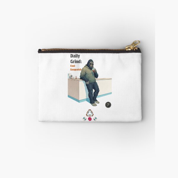Item preview, The Daily Grind - Casual Sasquatch / Bigfoot with Iced Coffee designed and sold by Whimsy Trail Co.