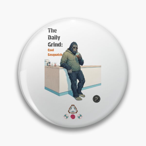 Item preview, The Daily Grind - Casual Sasquatch / Bigfoot with Iced Coffee designed and sold by Whimsy Trail Co.