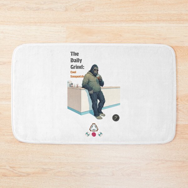 Item preview, The Daily Grind - Casual Sasquatch / Bigfoot with Iced Coffee designed and sold by Whimsy Trail Co.