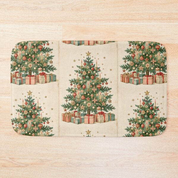 Item preview, Vintage Victorian Christmas tree card designed and sold by MendaciousMina.