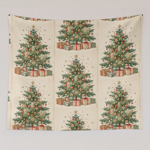 Item preview, Vintage Victorian Christmas tree card designed and sold by MendaciousMina.