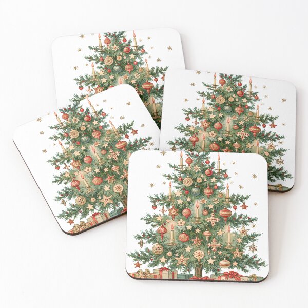 Item preview, Vintage Victorian Christmas tree card designed and sold by MendaciousMina.