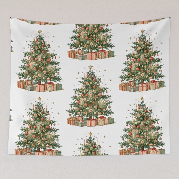 Item preview, Vintage Victorian Christmas tree card designed and sold by MendaciousMina.