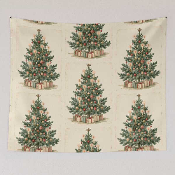 Item preview, Vintage Victorian Christmas tree card designed and sold by MendaciousMina.