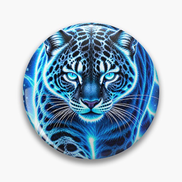 Item preview, Neon Blue Leopard Mountain Spirit designed and sold by MagicCrystal.