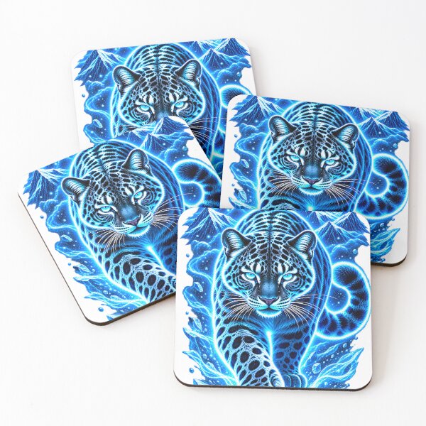 Item preview, Neon Blue Leopard Mountain Spirit designed and sold by MagicCrystal.
