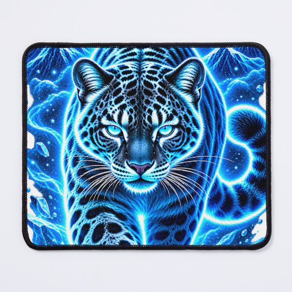 Item preview, Neon Blue Leopard Mountain Spirit designed and sold by MagicCrystal.