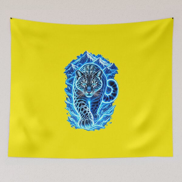 Item preview, Neon Blue Leopard Mountain Spirit designed and sold by MagicCrystal.