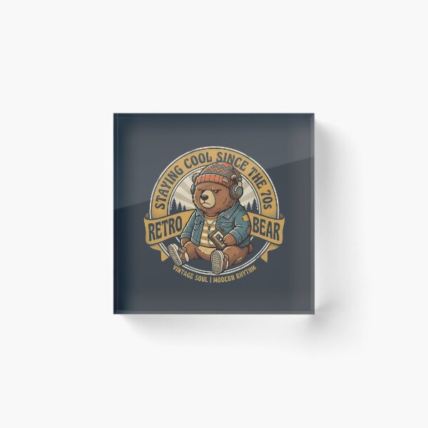 Item preview, Retro Bear Staying Cool Since The 70s Vintage Cassette designed and sold by eihabo.