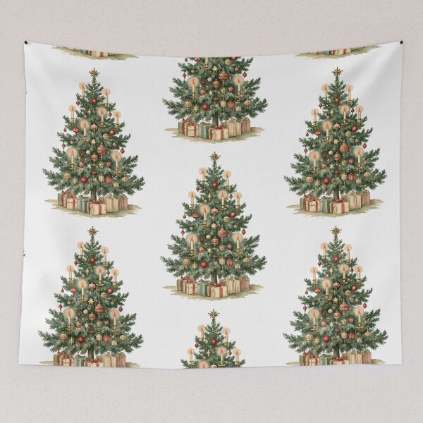 Item preview, Vintage Victorian Christmas tree card designed and sold by MendaciousMina.
