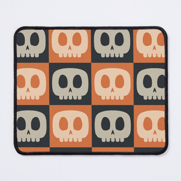 Item preview, Halloween Skull Black and Orange Pattern designed and sold by TheSpellboundArtist.
