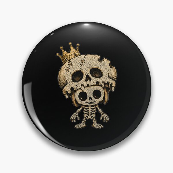 Item preview, Cute Skeleton King Skull Crown – Creepy Gothic Chibi designed and sold by WILLIAMS-BR.