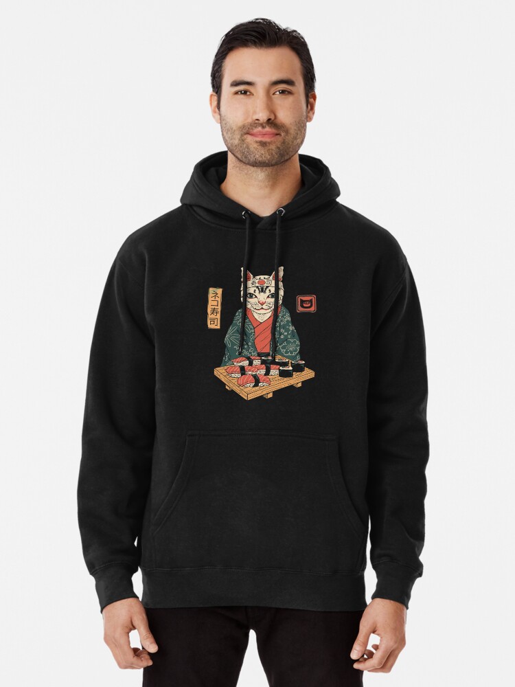 Sudadera con capucha for Sale con la obra Neko Sushi Bar de