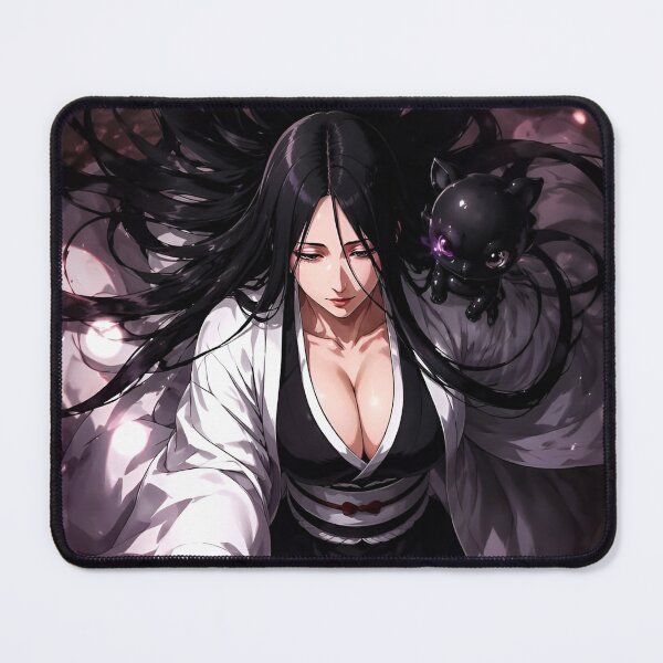 Item preview, Dark Samurai Woman – Crimson Sword Warrior Anime Girl with Black Cat designed and sold by Dyan4.