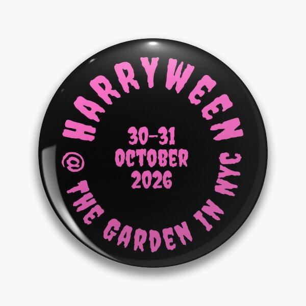 Item preview, Harryween Pink Circular Spooky Halloween Concert Typography designed and sold by eMKa82.