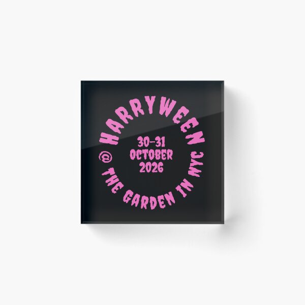 Item preview, Harryween Pink Circular Spooky Halloween Concert Typography designed and sold by eMKa82.