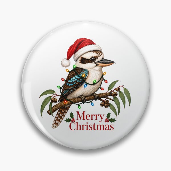 Item preview, Laughing Kookaburra Christmas – Merry Christmas Australian Bird with Lights designed and sold by SVALANART.