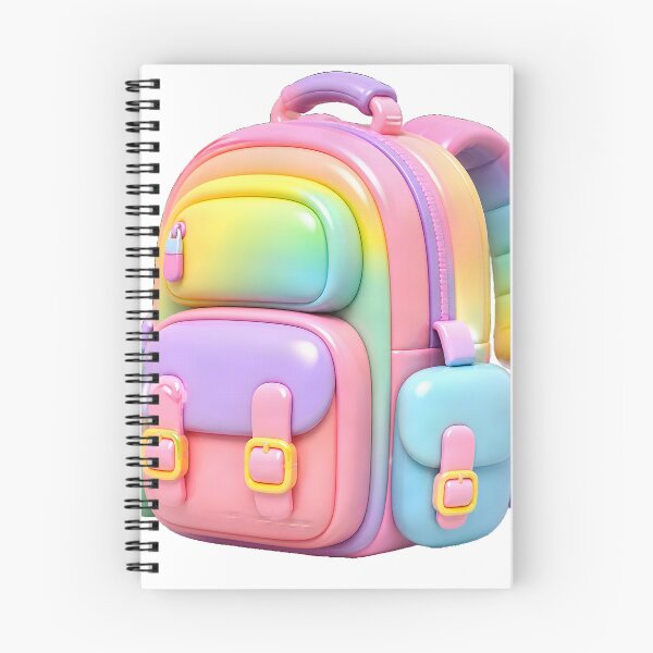 Item preview, Pastel Rainbow Backpack – Puffy 3D School Sticker designed and sold by ElenaHrubes.