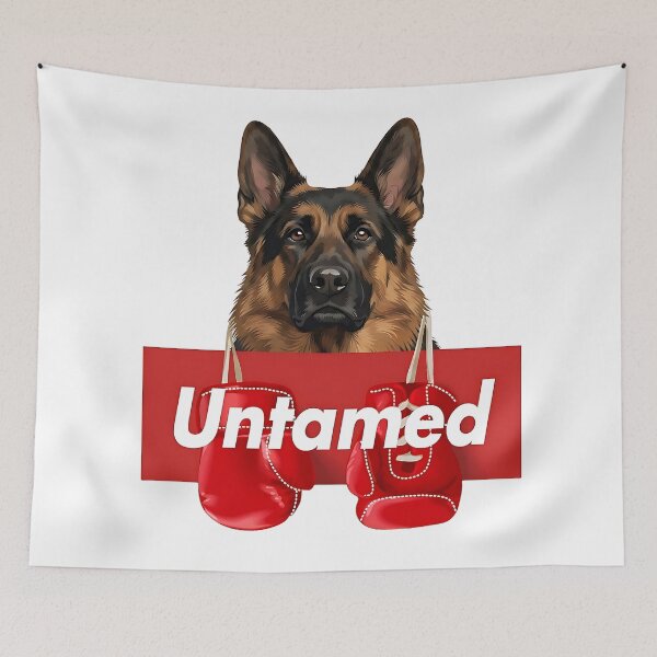 Item preview, Untamed German Shepherd Boxing Gloves Dog Fighter designed and sold by artworkathome.