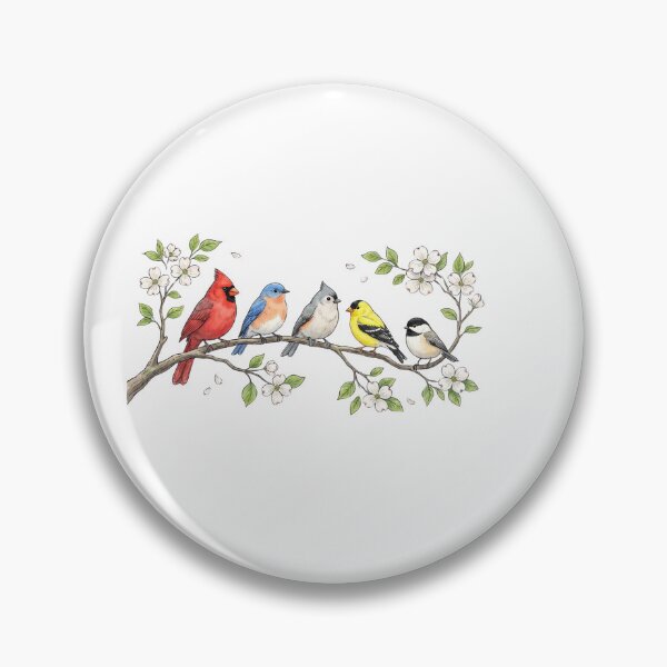 Item preview, Spring Songbirds on Blossom Branch designed and sold by Tee Studio.