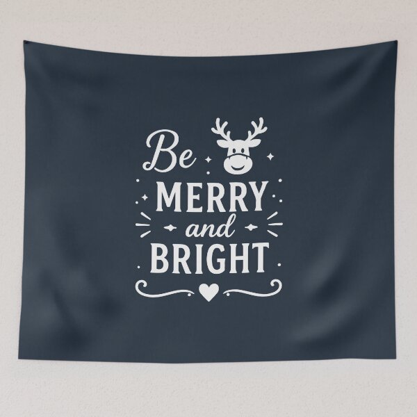Item preview, Be Merry and Bright – Reindeer Christmas Art designed and sold by Tklezardesigns.