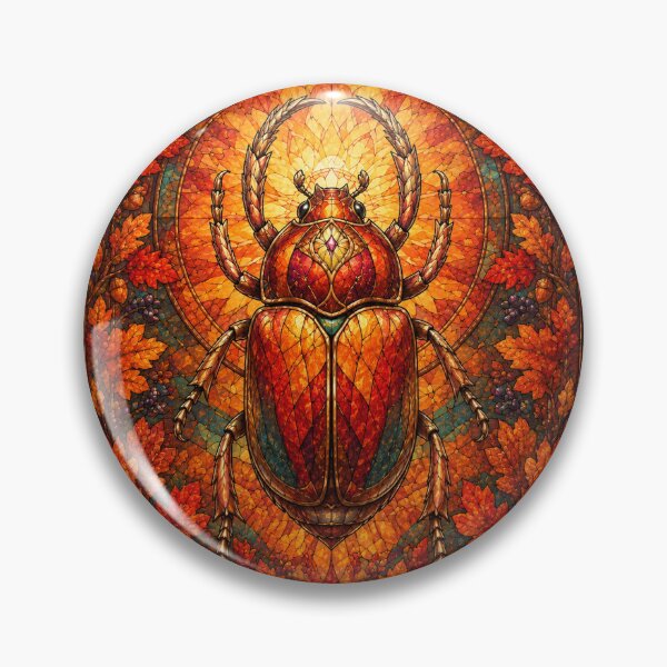 Artikelvorschau, Der Herbstskarabäus – Ein prachtvolles Glasmalerei-Juwel entworfen und verkauft von Pixel Otaku Gallery.