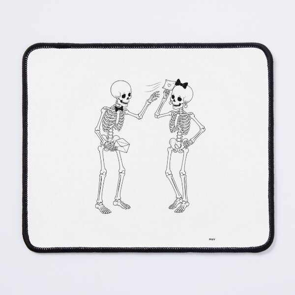 Item preview, Skeleton Couple Exchanging Love Letters designed and sold by Qenlo.
