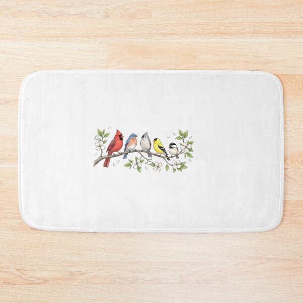 Item preview, Colorful Birds and White Blossoms designed and sold by Tee Studio.