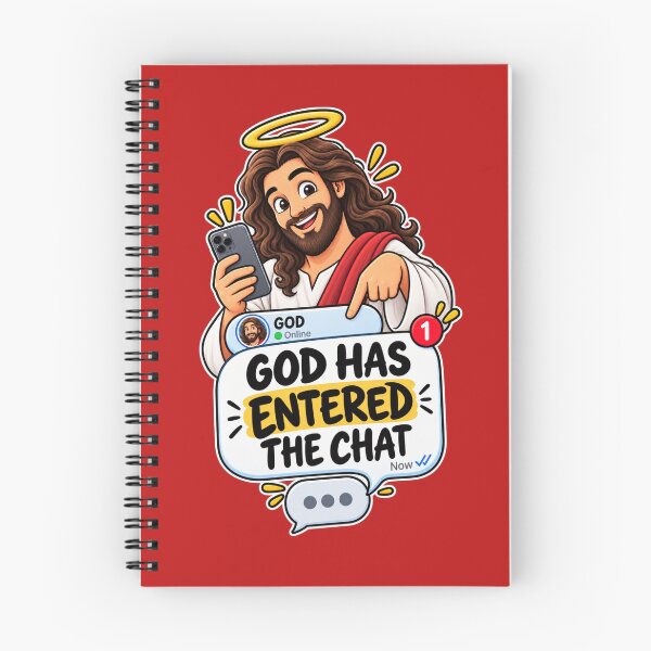 Item preview, God Has Entered the Chat Funny Christian Meme Sticker – Religious Humor, Faith Joke, Jesus Chat Message Design designed and sold by StickyDelights.