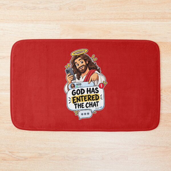 Item preview, God Has Entered the Chat Funny Christian Meme Sticker – Religious Humor, Faith Joke, Jesus Chat Message Design designed and sold by StickyDelights.
