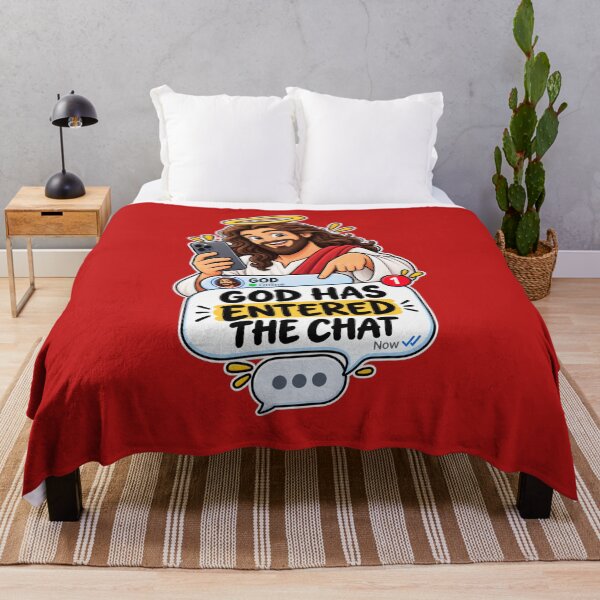 Item preview, God Has Entered the Chat Funny Christian Meme Sticker – Religious Humor, Faith Joke, Jesus Chat Message Design designed and sold by StickyDelights.