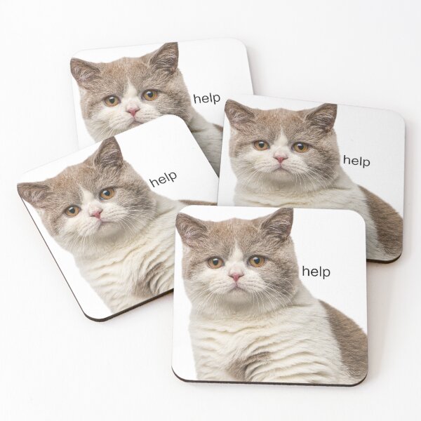 Item preview, Silly Cat help Sticker designed and sold by rilamofushop.