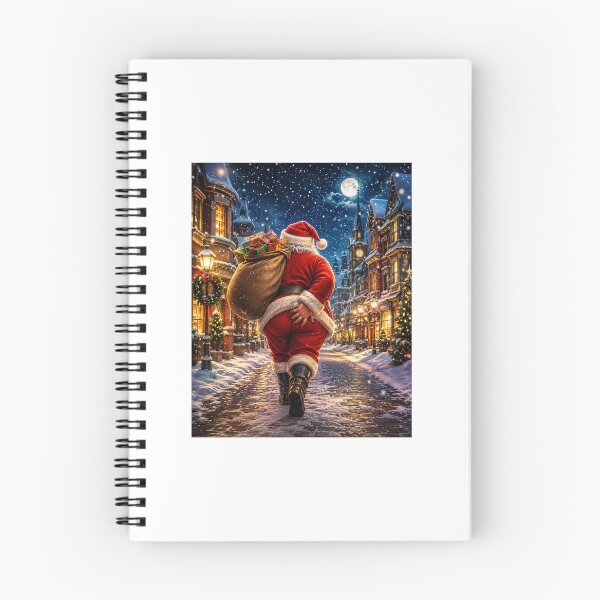 Item preview, Santa's Christmas Butt Scratch – Funny Christmas Snowy Night designed and sold by mayatA-rt.