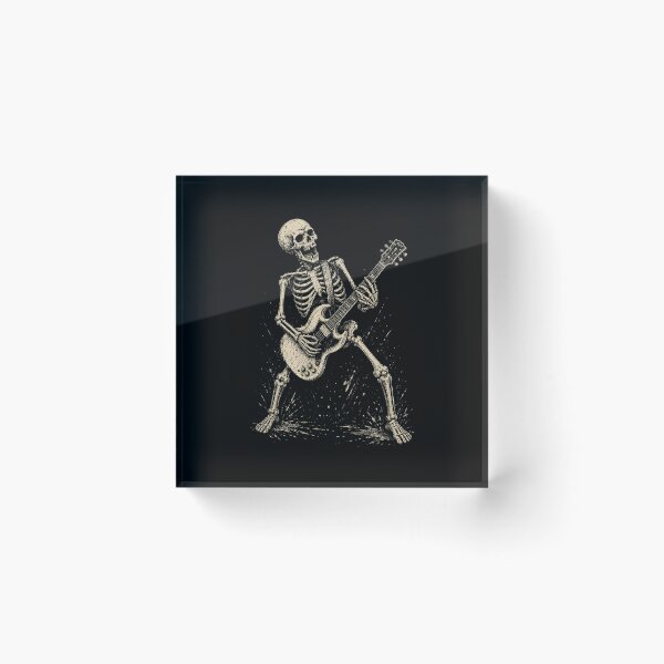 Item preview, Rocking Skeleton Guitarist – Vintage Heavy Metal Rock Art  15 Keywords: designed and sold by WILLIAMS-BR.
