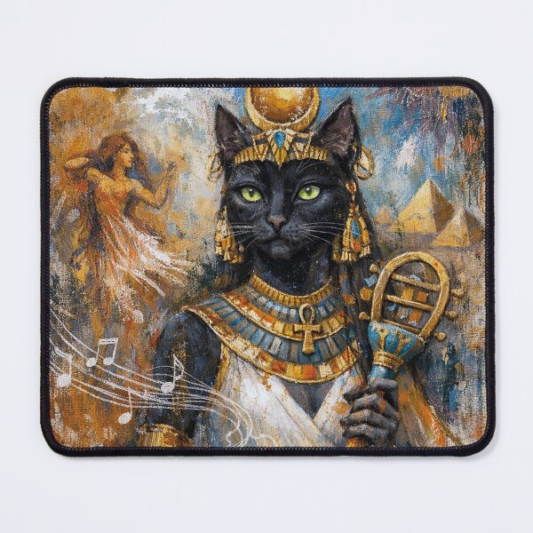 Item preview, Bastet Painting – Egyptian Goddess of Cats and Protection designed and sold by GalleryKauffeld.