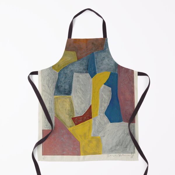 Item preview, Serge Poliakoff, carmine yellow gray and blue composition designed and sold by DavidSrna.