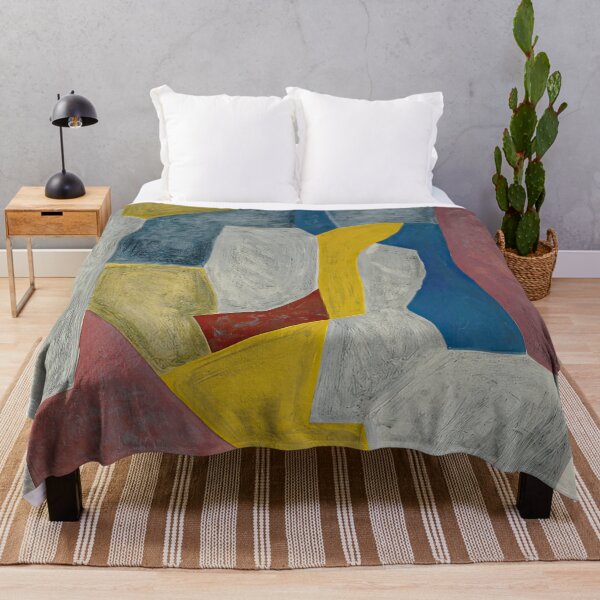 Item preview, Serge Poliakoff, carmine yellow gray and blue composition designed and sold by DavidSrna.