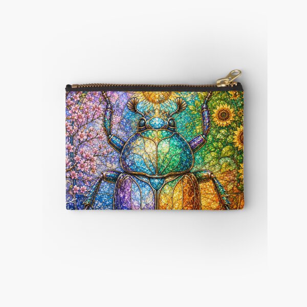Item preview, The Scarab of the Four Seasons – A Living Jewel in Stained Glass designed and sold by Pixel Sakura Gallery.